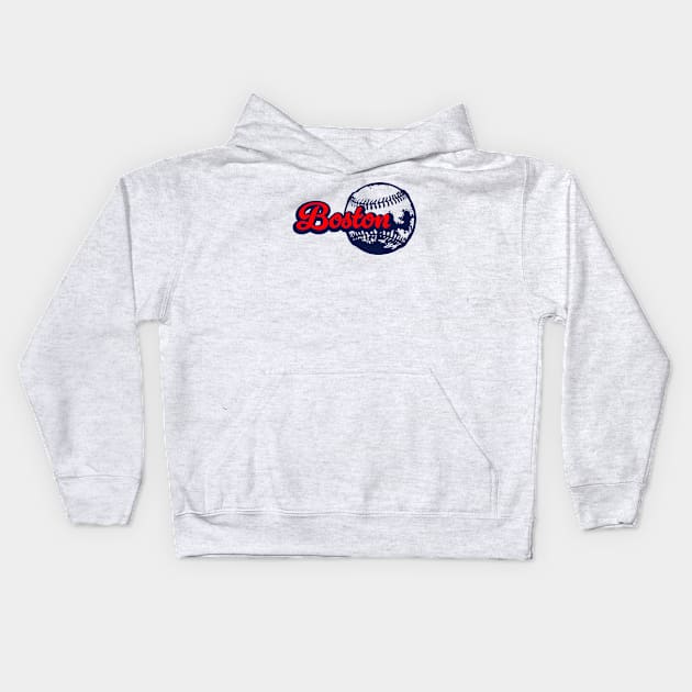 Boston Baseball Kids Hoodie by Throwzack